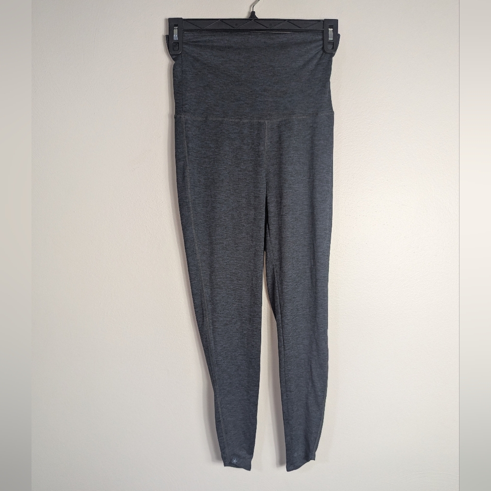 S Barefoot Dreams Malibu Collection Navy Heathered Leggings - Picture 2 of 6